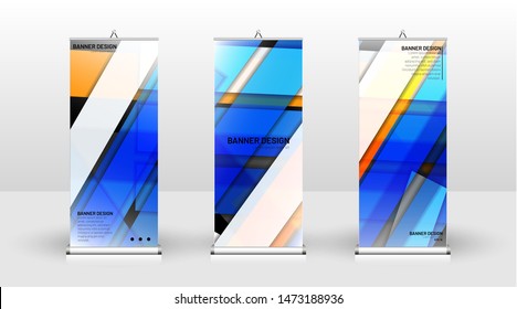 Vertical banner template design. can be used for brochures, covers, publications, etc. Geometric shapes vector design of modern backgrounds