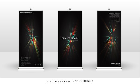 
Vertical banner template design. can be used for brochures, covers, publications, etc.black background pattern texture futuristic geometric art