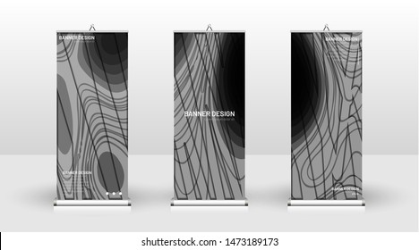 Vertical banner template design. can be used for brochures, covers, publications, etc. Concept of a wave background wood pattern