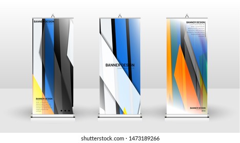 Vertical banner template design. can be used for brochures, covers, publications, etc. Geometric shapes vector design of modern backgrounds