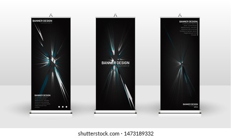 
Vertical banner template design. can be used for brochures, covers, publications, etc.black background pattern texture futuristic geometric art