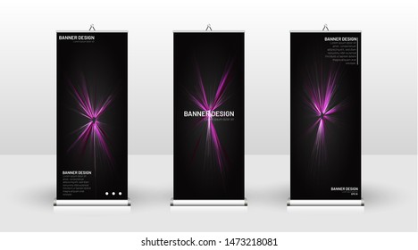 
Vertical banner template design. can be used for brochures, covers, publications, etc.black background pattern texture futuristic geometric art