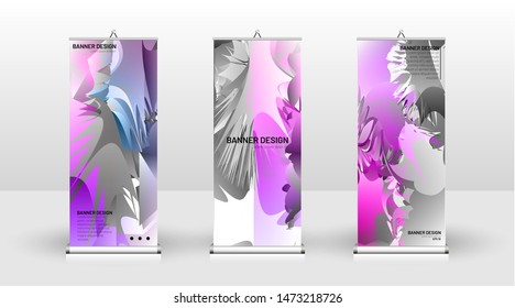Vertical banner template design. can be used for brochures, covers, publications, etc. Splash colorful vector background design.