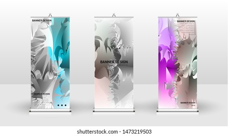 Vertical banner template design. can be used for brochures, covers, publications, etc. Splash colorful vector background design.