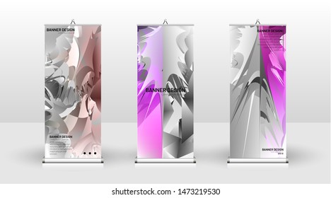Vertical banner template design. can be used for brochures, covers, publications, etc. Splash colorful vector background design.