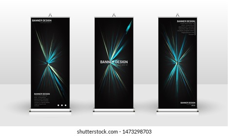 
Vertical banner template design. can be used for brochures, covers, publications, etc.black background pattern texture futuristic geometric art