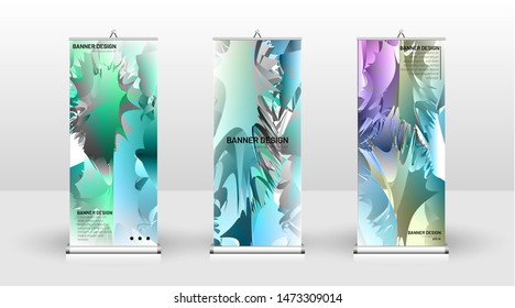 Vertical banner template design. can be used for brochures, covers, publications, etc. Splash colorful vector background design.