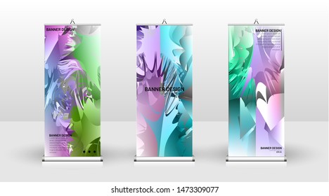 Vertical banner template design. can be used for brochures, covers, publications, etc. Splash colorful vector background design.