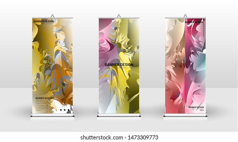 Vertical banner template design. can be used for brochures, covers, publications, etc. Splash colorful vector background design.