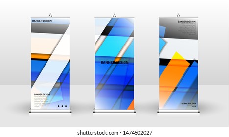 Vertical banner template design. can be used for brochures, covers, publications, etc. Geometric shapes vector design of modern backgrounds