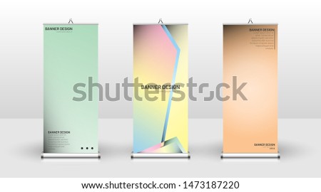 Vertical banner template design. can be used for brochures, covers, publications, etc. Colorful vector background design.