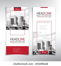 Vertical banner vector background template  - can be used for brochures, flyers, roll up ads and more