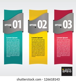 Vertical banner vector with numbered  .EPS 10