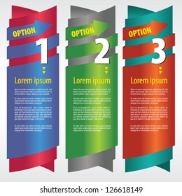 Vertical banner vector with number.EPS10