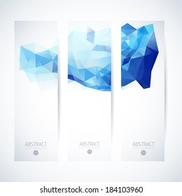 vertical banner vector set where yourself can choose what fits best your project with triangles straight water therapy group colorful abstraction scene technique stack multicolored right glass ripple