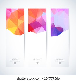 vertical banner vector set where you can choose what fits best your project line water medication union spectrum colorful conceptual scene technology stack multicolor right glass wash clouds performan