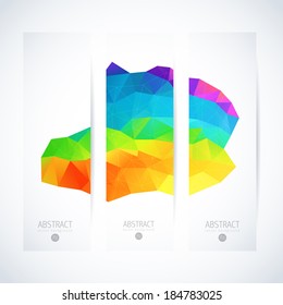 vertical banner vector set where you can choose what fits best your project line water therapy gathering rainbow colorful abstract scene technique stack colourful right glass ripple clouds performance
