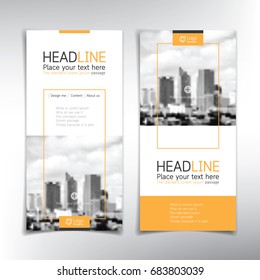 Vertical banner vector template, can be used for brochure, flyer, roll up ads and more