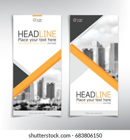 Vertical banner vector template, can be used for brochure, flyer, roll up ads and more