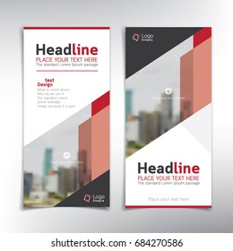 Vertical banner vector template, can be used for brochure, flyer, roll up ads and more