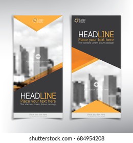 Vertical banner vector template, can be used for brochure, flyer, roll up ads and more