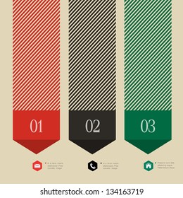 Vertical banner-arrow design for infographics,website templates or design graphic for business. Vector EPS10