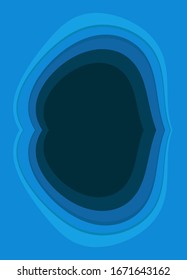 Vertical banners with 3D abstract background and paper cut shapes