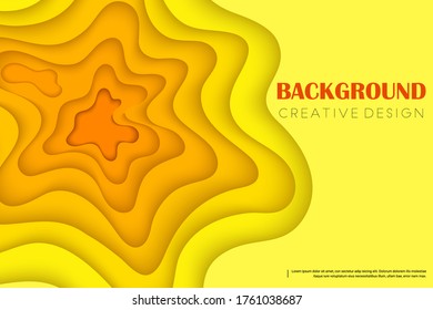 Banners verticales con fondo abstracto 3D con formas de corte de papel.