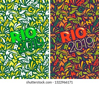Vertical banners. Carnival RIO 2019 design template