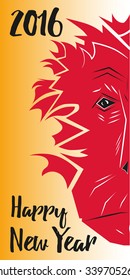 Vertical Banners with Chinese New Year Monkeys. Vector for design, poster, greeting card or invitation.
