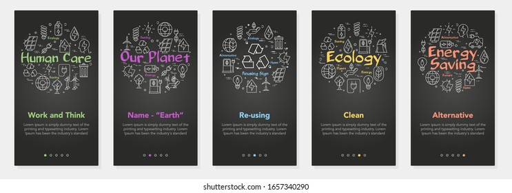 Vertical banners ecology and alternative energy sources - 04