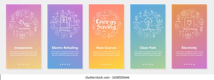 Vertical banners ecology and alternative energy sources - 06