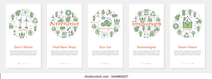 Vertical banners ecology and alternative energy sources - 02