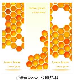 Vertical banners with honeycomb cells