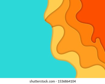 Vertical banners set with 3D abstract background and paper cut shapes. Vector design layout for business presentations, flyers, posters and invitations. Colorful carving art
