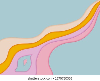 Vertical banners set with 3D abstract background and paper cut shapes. Vector design layout for business presentations, flyers, posters and invitations. Colorful carving art
