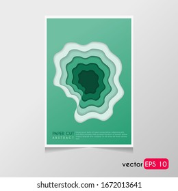 Vertical banners set with 3D abstract paper cut shapes. Vector design layout for business presentations, flyers, posters and invitations