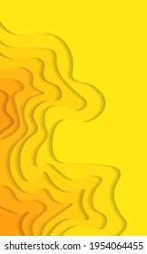 Vertikale Banner mit abstraktem 3D-Hintergrund und papierschneidenden Formen. Moderner Hintergrund für Cover, Einladungen, Poster, Banner, Flyer, Poster.