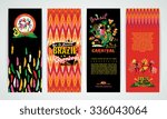 Vertical banners  set with  Brazil Carnival Backgrounds. 