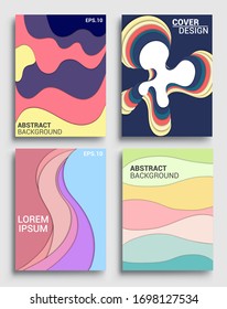 Vertical banners templates with 3D abstract, Modern abstract background and cover with paper cut style. Trendy carving art style. Vector design layout