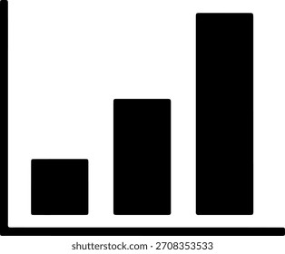 Vertical Bar Chart Icon Growth, Report, Data, and Progress Graph Symbol