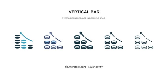 vertical bar icon in different style vector illustration. two colored and black vertical bar vector icons designed in filled, outline, line and stroke style can be used for web, mobile, ui
