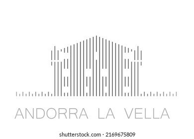 Vertical Bars Andorra la Vella Landmark Skyline