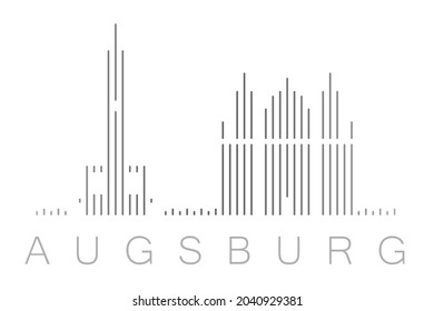 Vertical Bars Augsburg Landmark Skyline