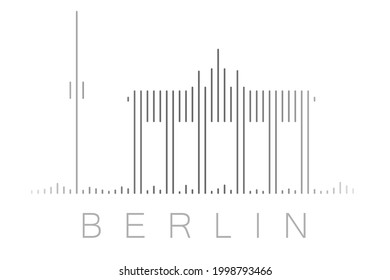 Barras verticales Línea de monumentos de Berlín