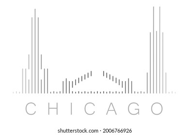 Vertical Bars Chicago Landmark Skyline