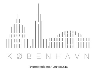 Vertical Bars Copenhagen Landmark Skyline