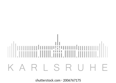 Vertical Bars Karlsruhe Landmark Skyline