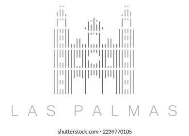 Vertical Bars Las Palmas Landmark Skyline