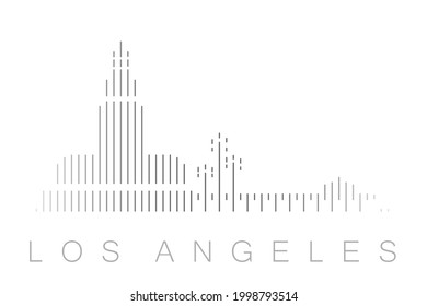 Vertical Bars Los Angeles Landmark Skyline